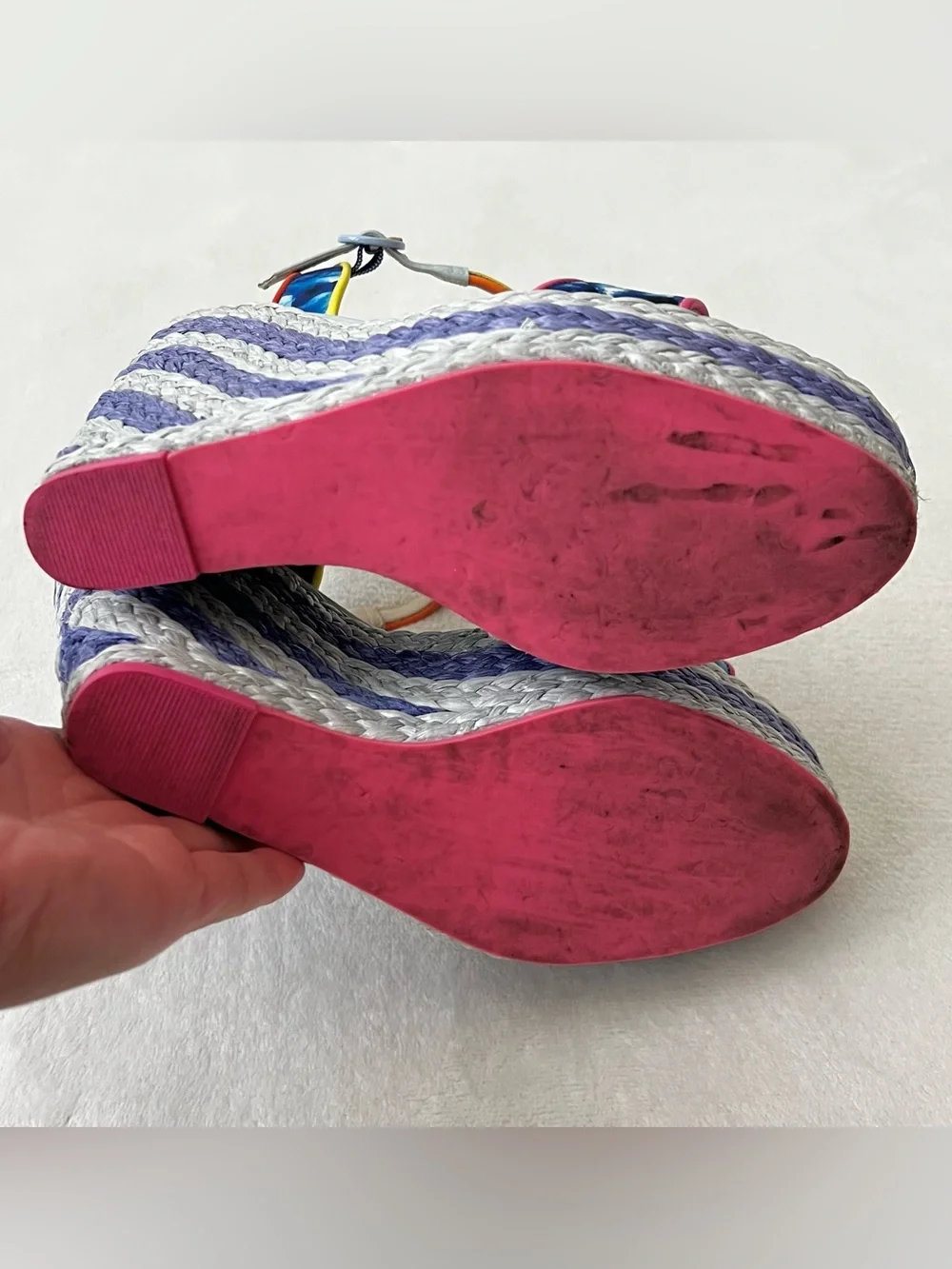 Sophia Webster Lucita Oceana Multicolor Espadrille Wedge Sandals Size 38.5